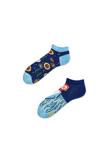 Many Mornings blue True Vincent Mismatched Adult Low Sock F9892AA91F267BGS_1