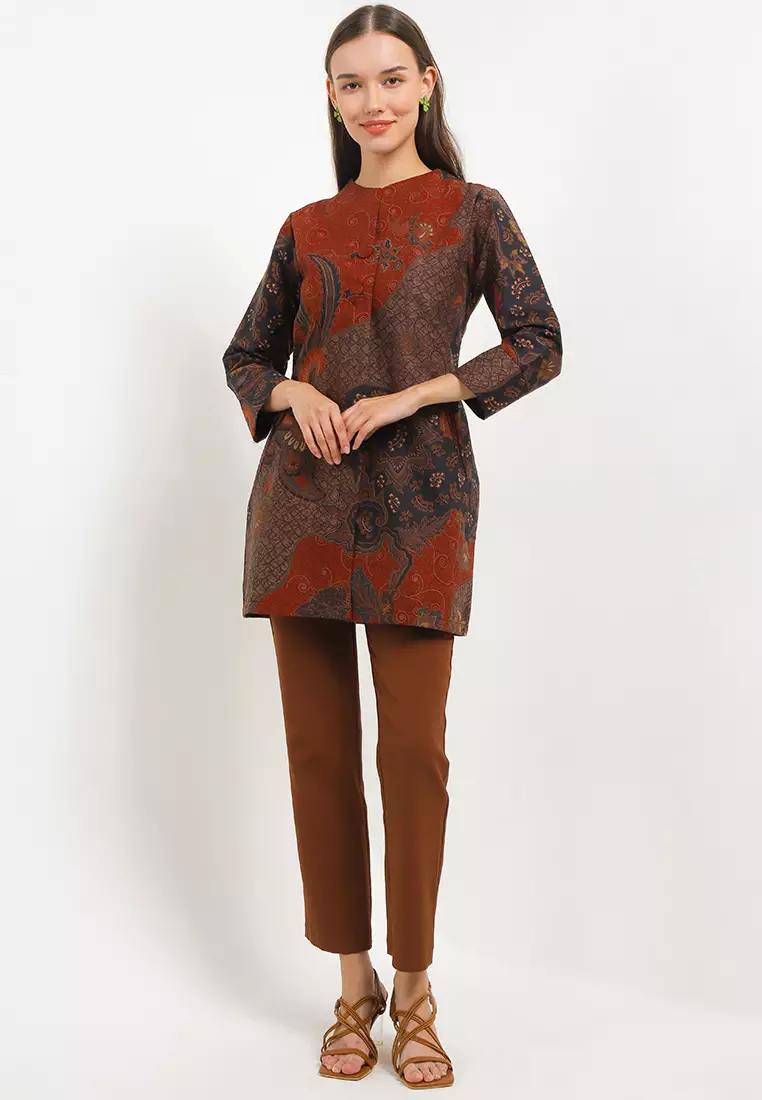 BATIK TALENTA EXCLUSIVE batik wanita blous MAWAR RED 14