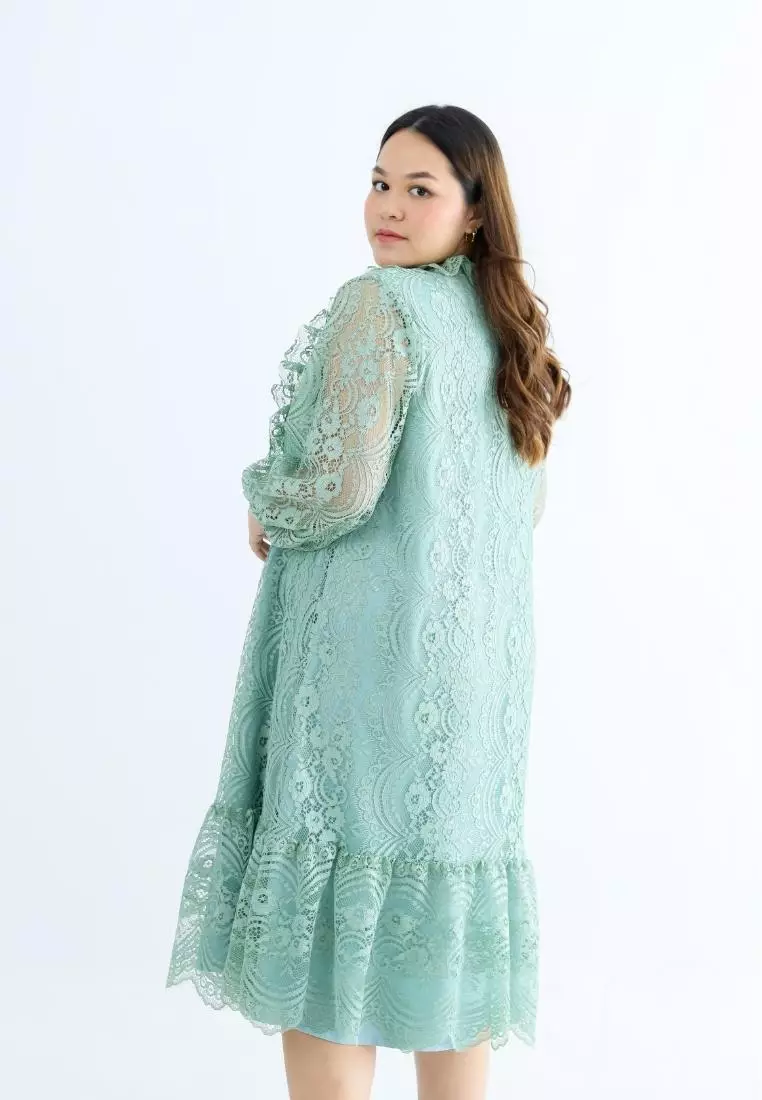 Plus Size Party Dress New Antoinette Mint