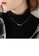 Glamorousky silver 925 Sterling Silver Plated Gold Simple Personality Geometric Necklace with Colored Cubic Zirconia 00F92AC1BACA90GS_4
