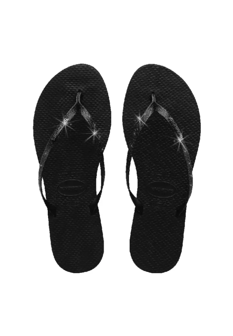 Havaianas black slim online sparkle sandals