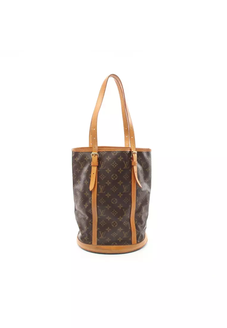 LOUIS VUITTON BUCKET GM Shoulder Bag Monogram Leather Brown M42236 39RC880