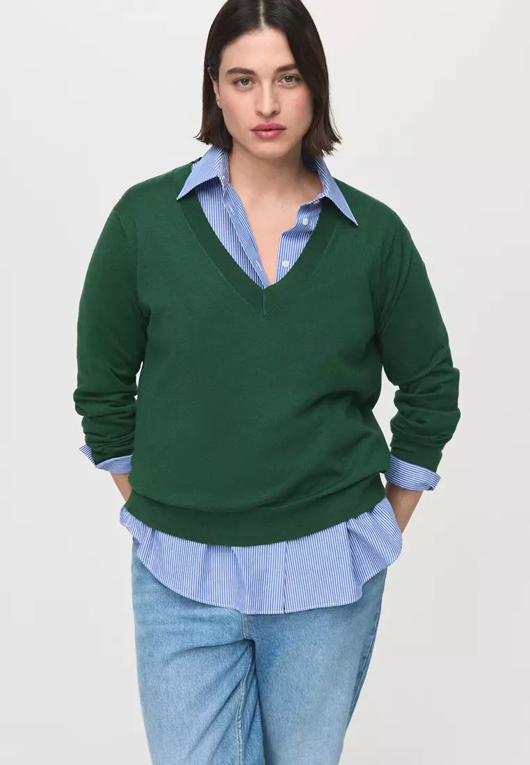V-Neck Knit Sweater