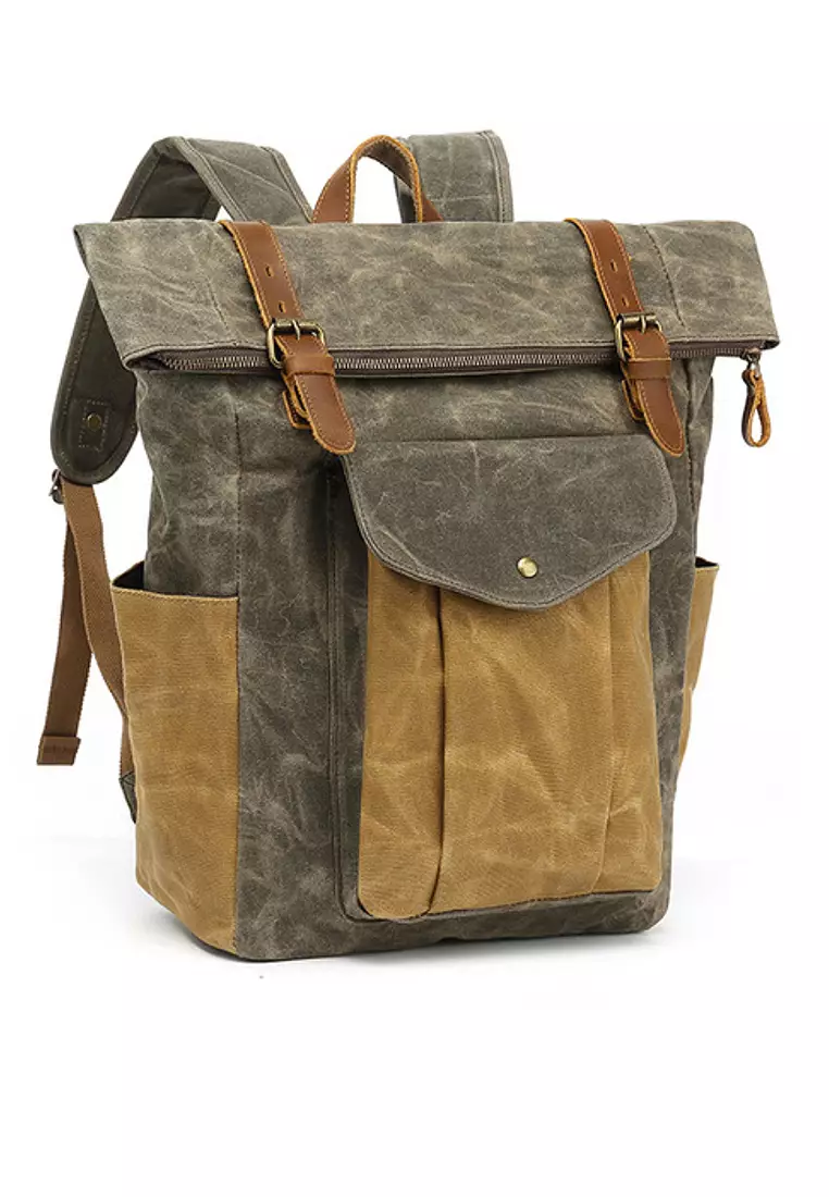Buy XAFITI Brand New Wax Canvas Backpack 2024 Online ZALORA