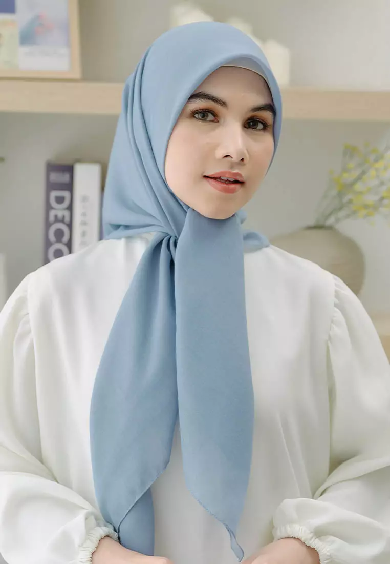 Theya Voal Square Soft Blue Jeans