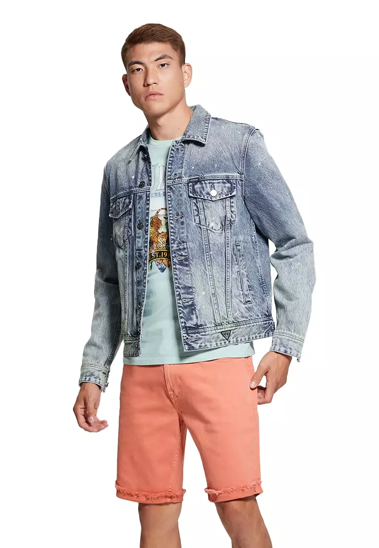 Guess dillon top patch denim jacket