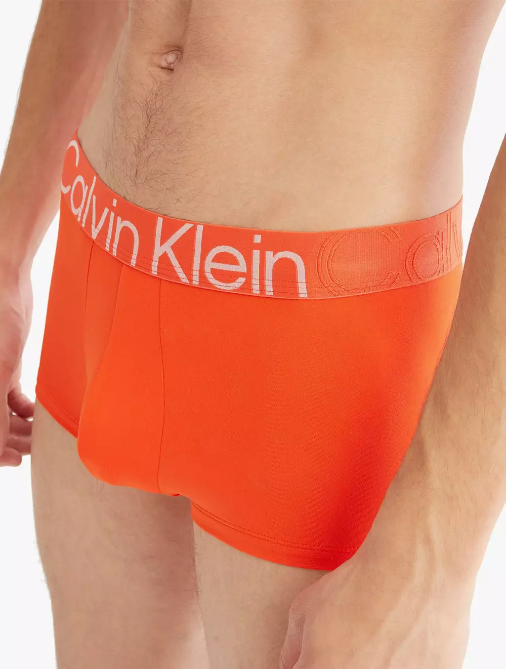 CK UNDERWEAR - EFFECT MICRO LOW RISE TRUNKS - orange