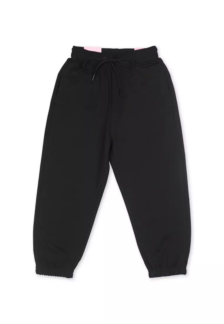 Girls Fleece Jogger Pants with Embroidery