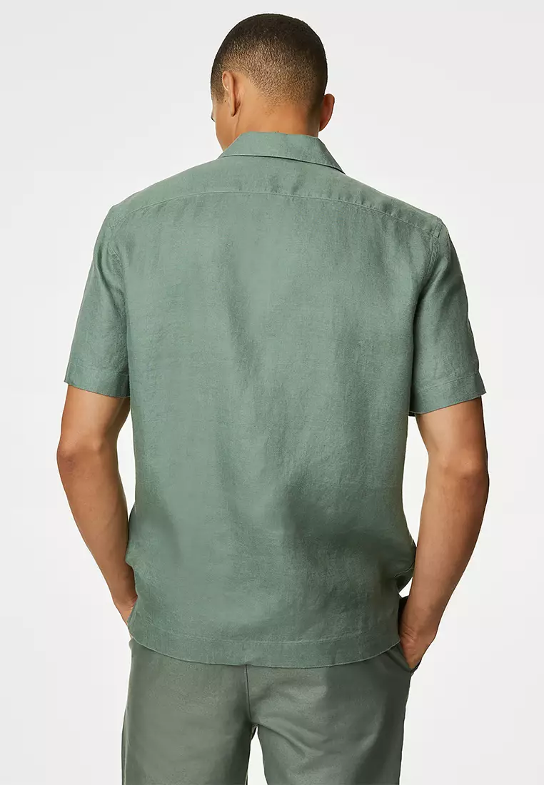 Pure Linen Cuban Collar shirt