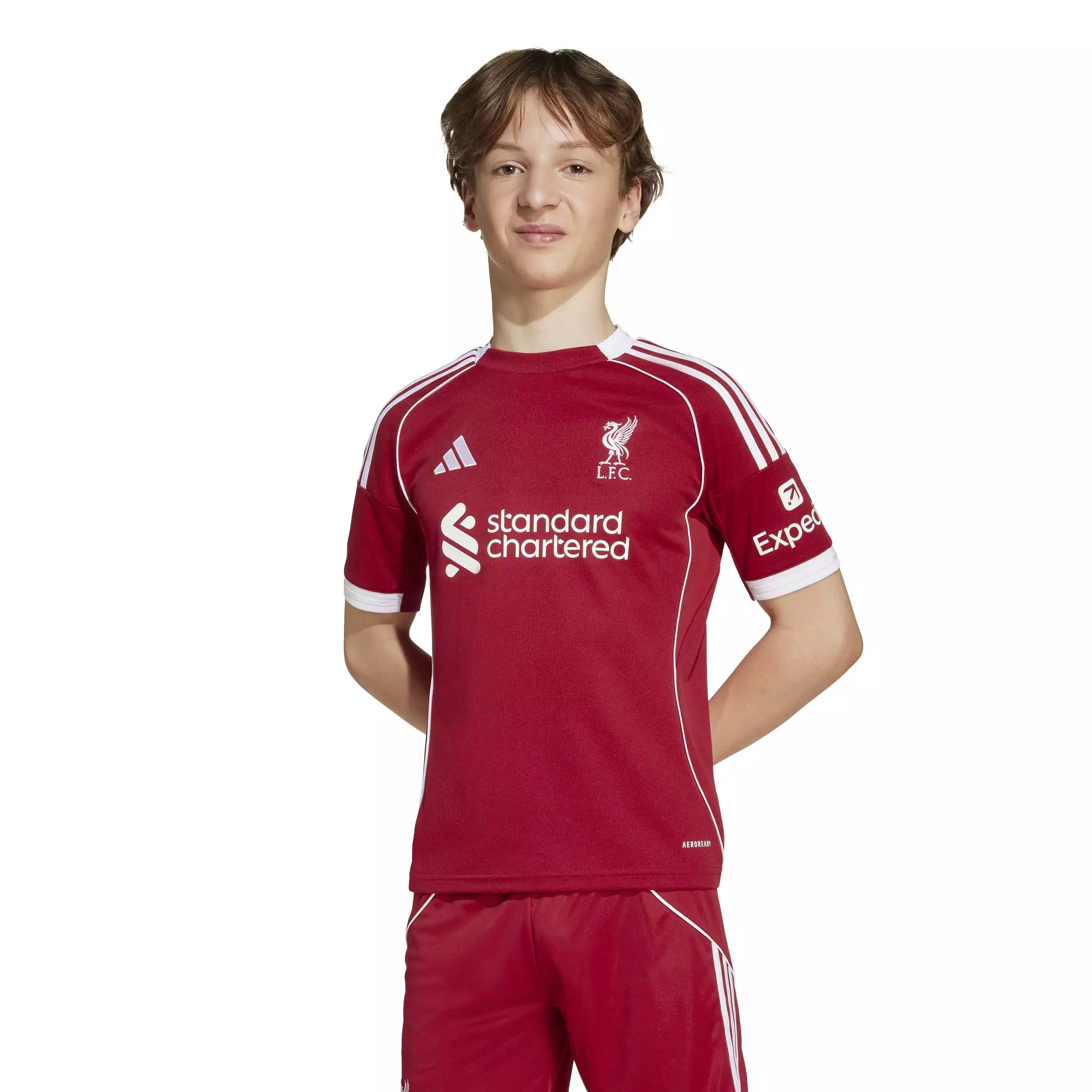 ADIDAS Liverpool FC 25/26 Home Jersey Kids JV6436 - Jersey Anak (Merah)