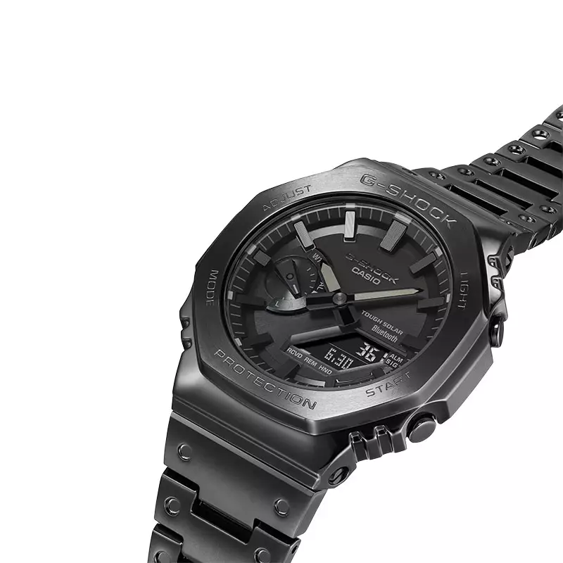 Jam Tangan Pria Casio G-Shock GM-B2100BD-1ADR CasiOak Solar Full Metal Analog Digital Dial Gun Metal St. Steel Band