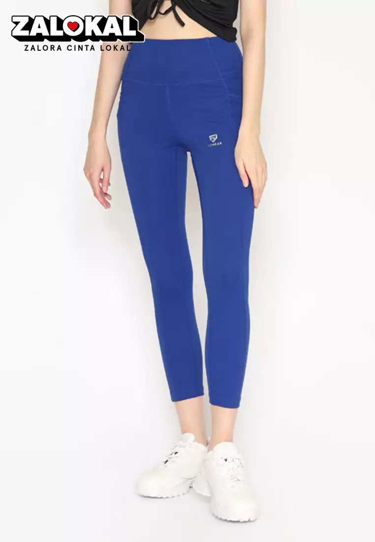 Fitwear - Legging Olahraga Wanita TALULLA 7/8 POCKET - BLUE