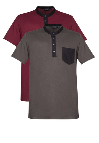 esprit tst二入撞色口袋POLO衫, 服飾, Polo衫