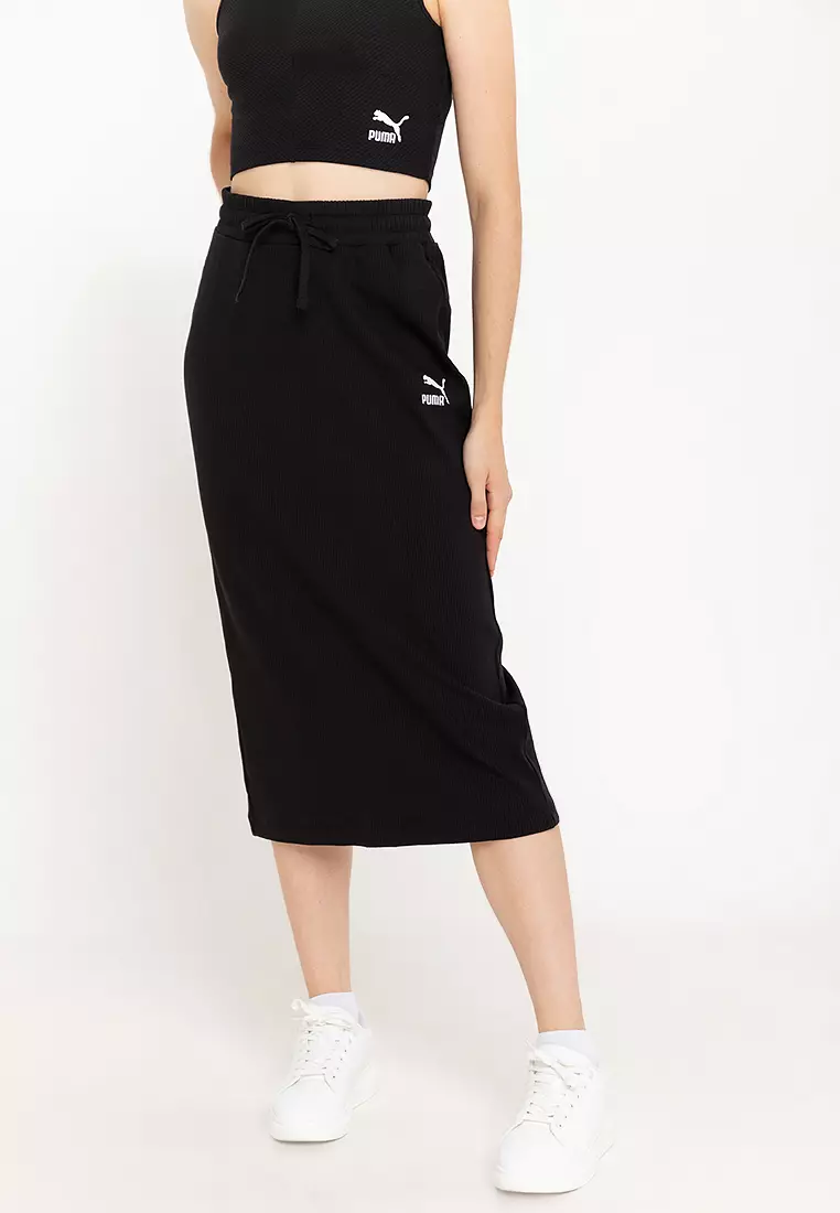 Puma classic ribbed skirt shop