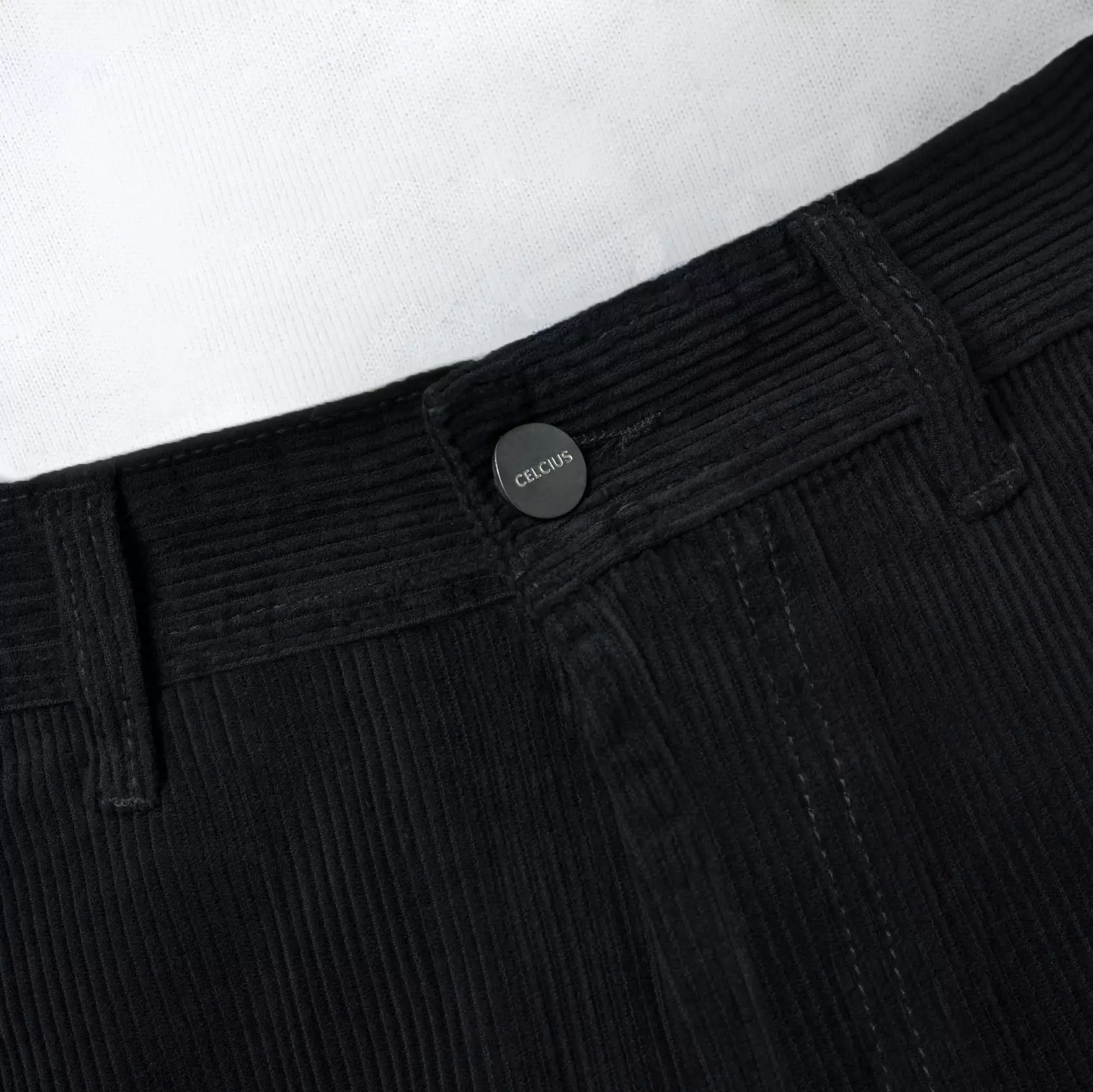 CELCIUS Corduroy Pants Baggy Wide Leg Fit I31000397C Hitam