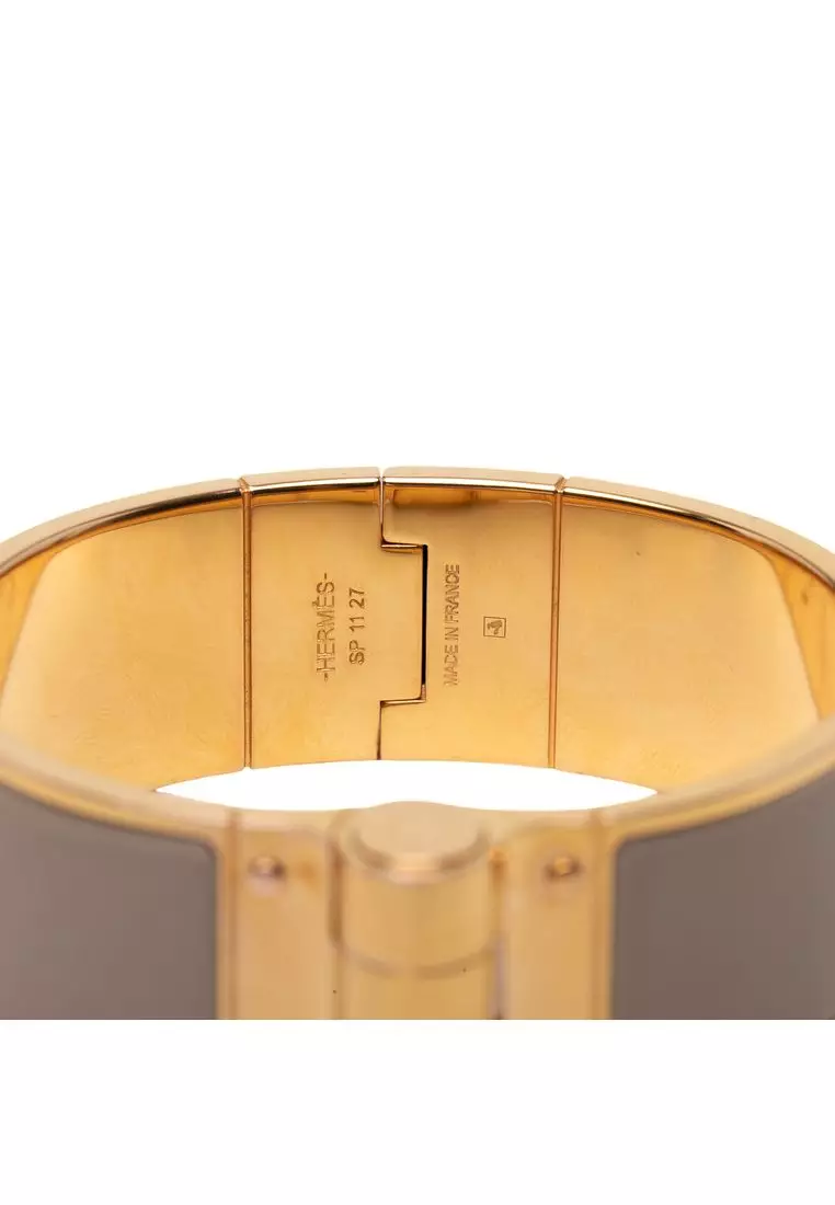 Pre-Loved Hermès Wide Enamel Charniere Hinged Bracelet