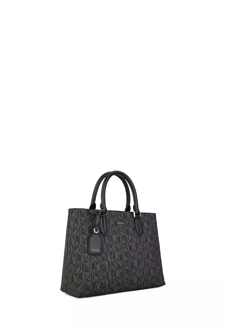 Buy BONIA Black Avery Monogram Tote Bag 2025 Online ZALORA