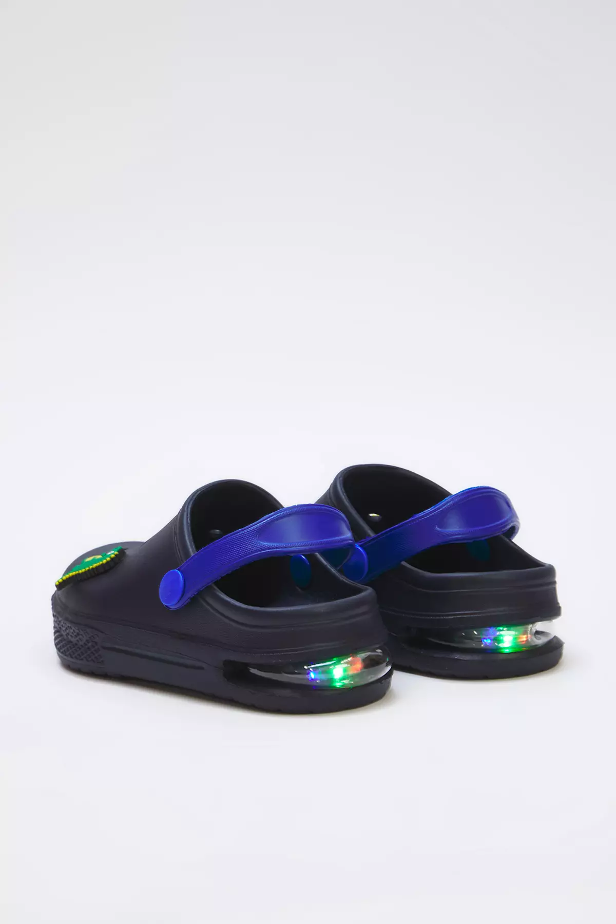 Light Base Little Boys Kids Closed Front Sandals Slippers With Lighted Crocodile Figure Takss25Sd00044