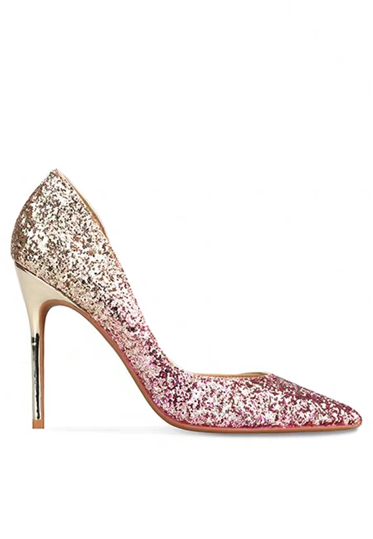 10CM Sequins Wedding High Heels D06-l