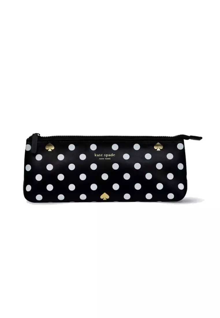 Kate spade black and cheap white polka dot wallet