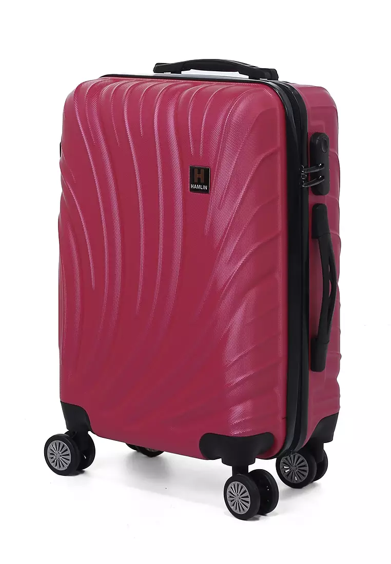 Carlton Tas Koper Unisex Size 20 Inch Travel Luggage Large Compartment Material Fiber ABS ORIGINAL - Rose Gold