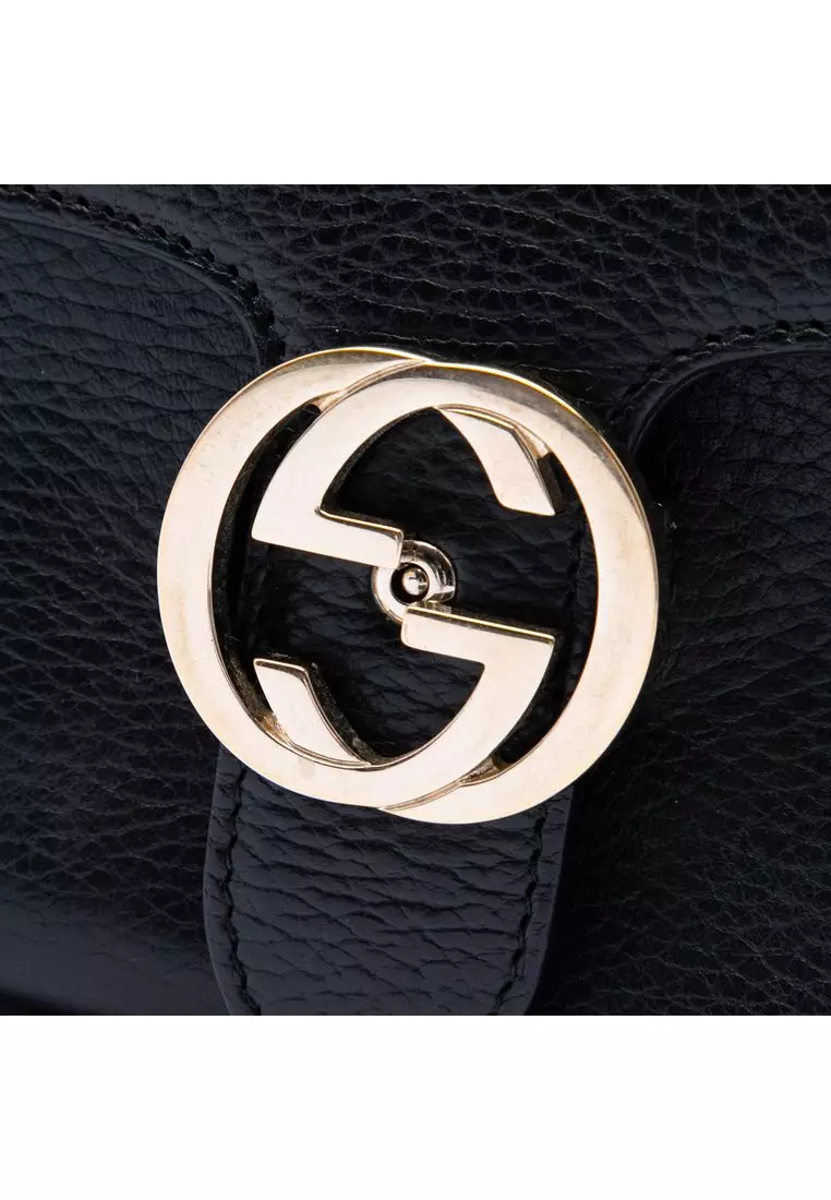 Pre-Loved Gucci Small Dollar Calf Interlocking G Satchel