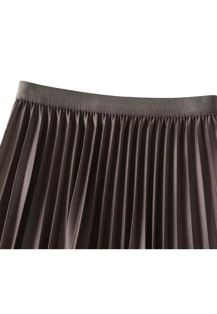 Pleated Skirt Brown Leather Skirt Oasis Buy Twenty Eight Shoes