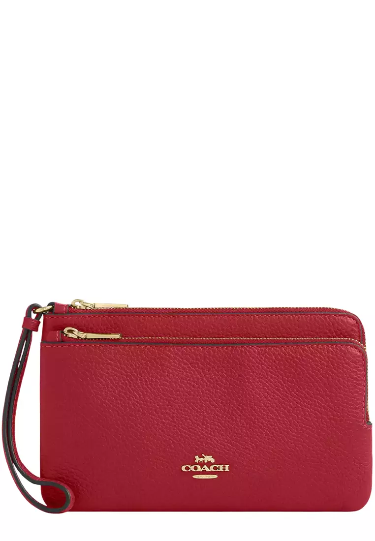網上選購 Coach Double Zip Wallet - True Red CU919 2026 系列 | ZALORA香港