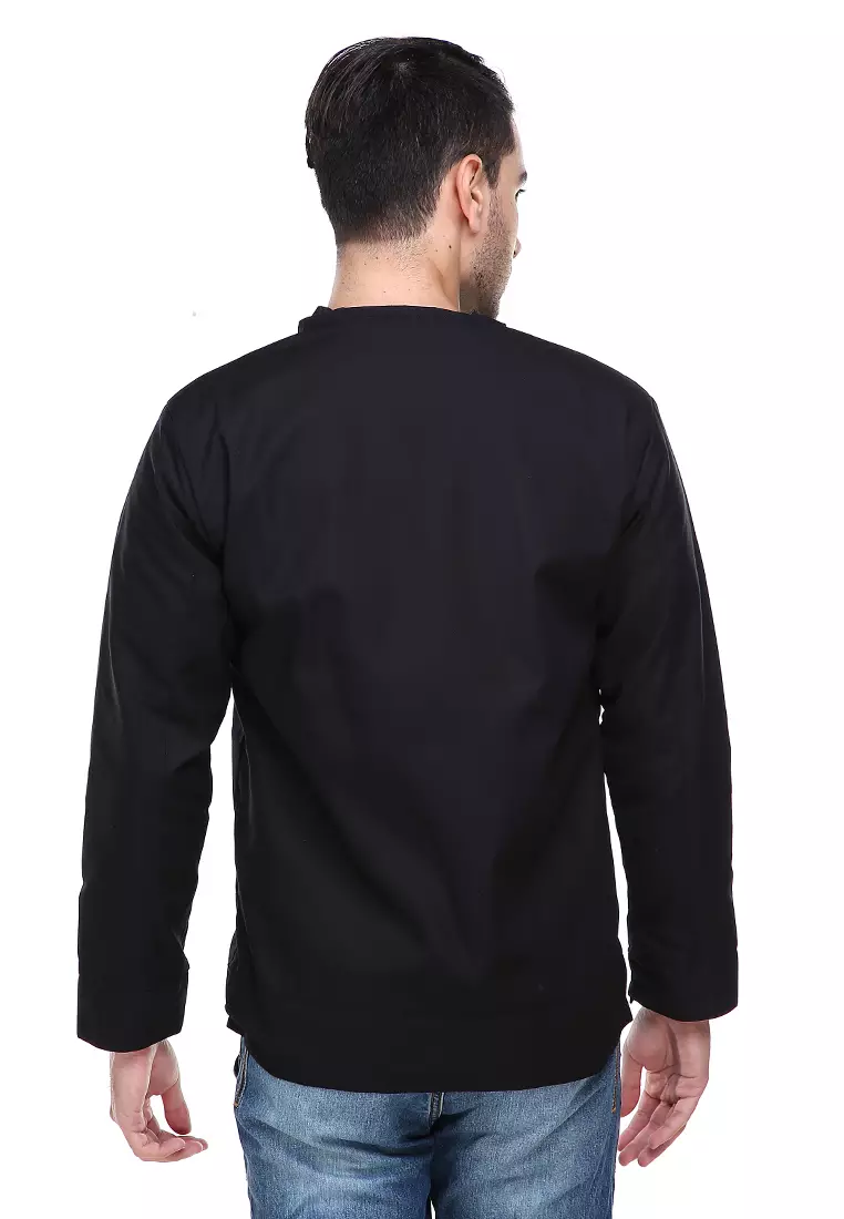 Clover Jas Jaket Casual Pria Slimfit Material American Drill ORIGINAL - Black