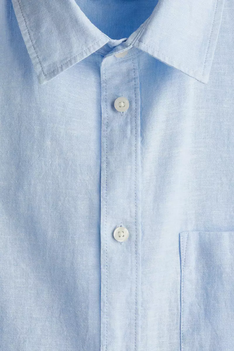 Regular Fit Linen-blend shirt