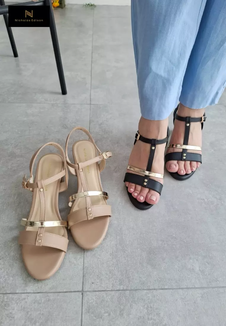 Nicholas Edison Heel Saba Black