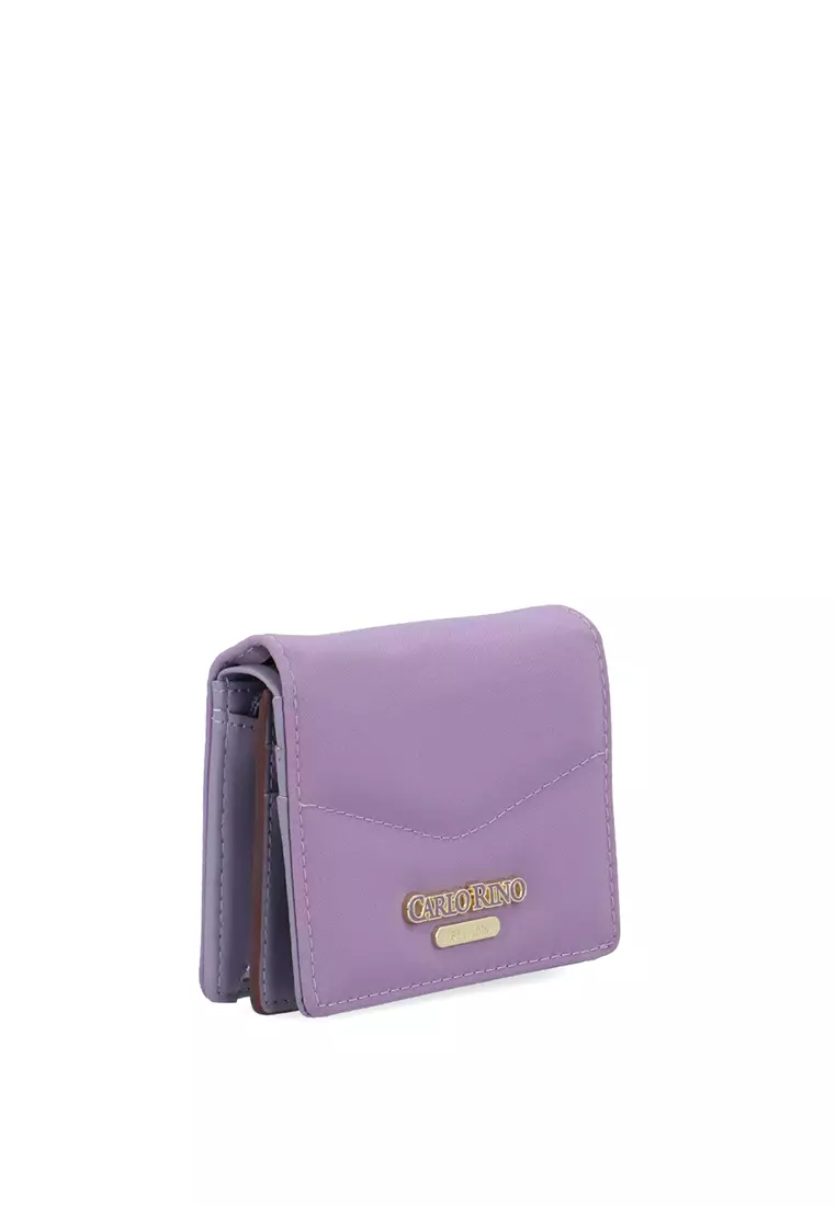 Cuddly Nylon Short Wallet - Purple