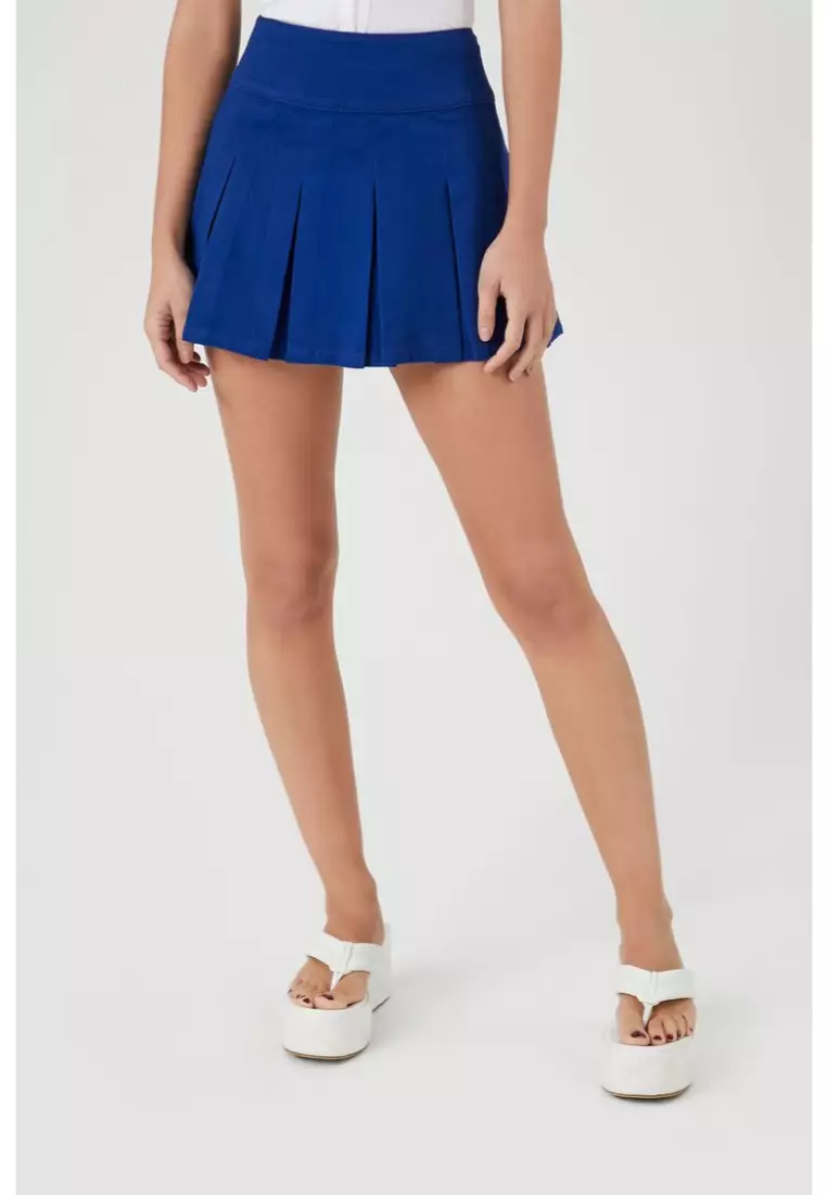 Blue mini skirt forever 21 store