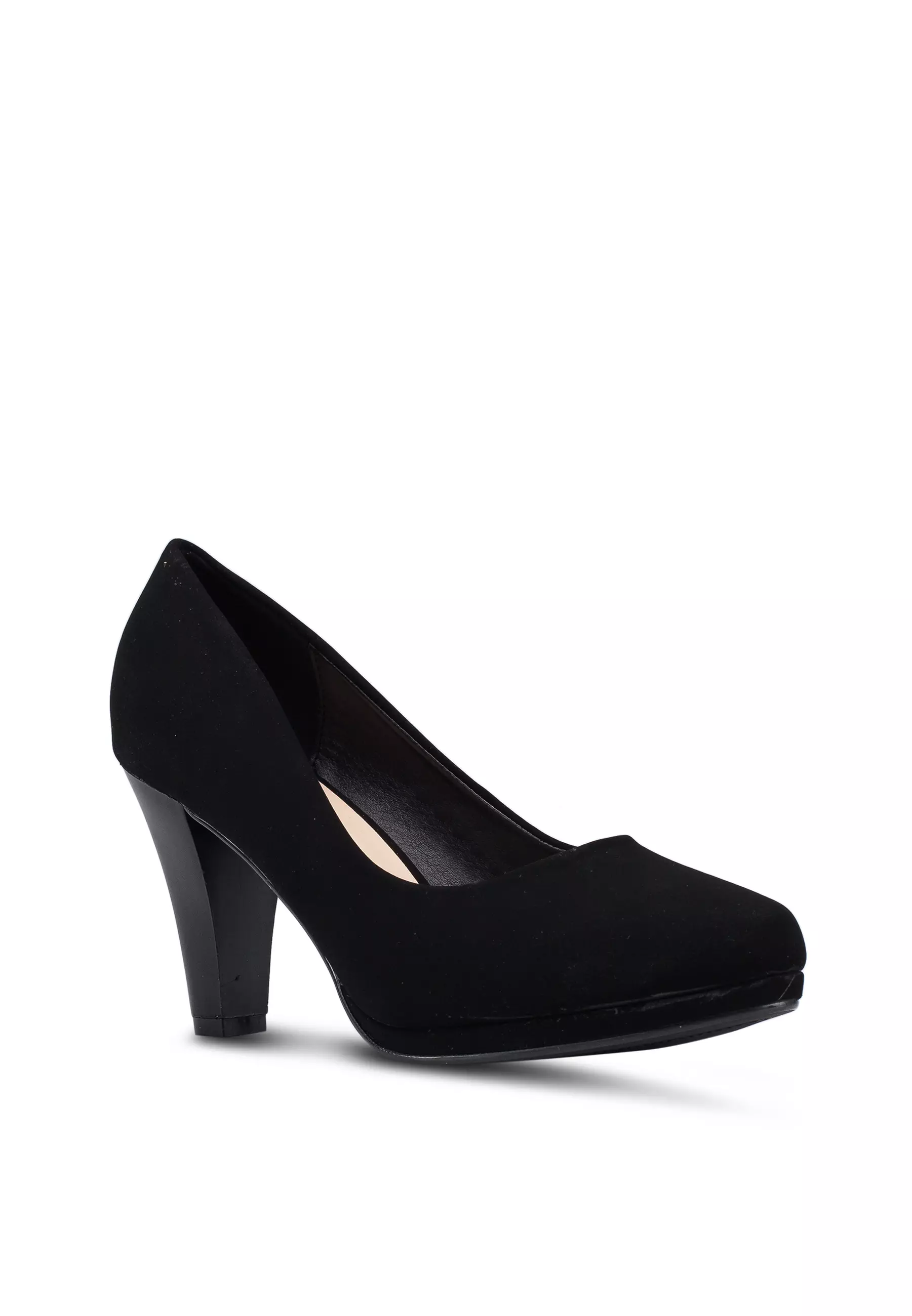 Plain black hotsell court shoes
