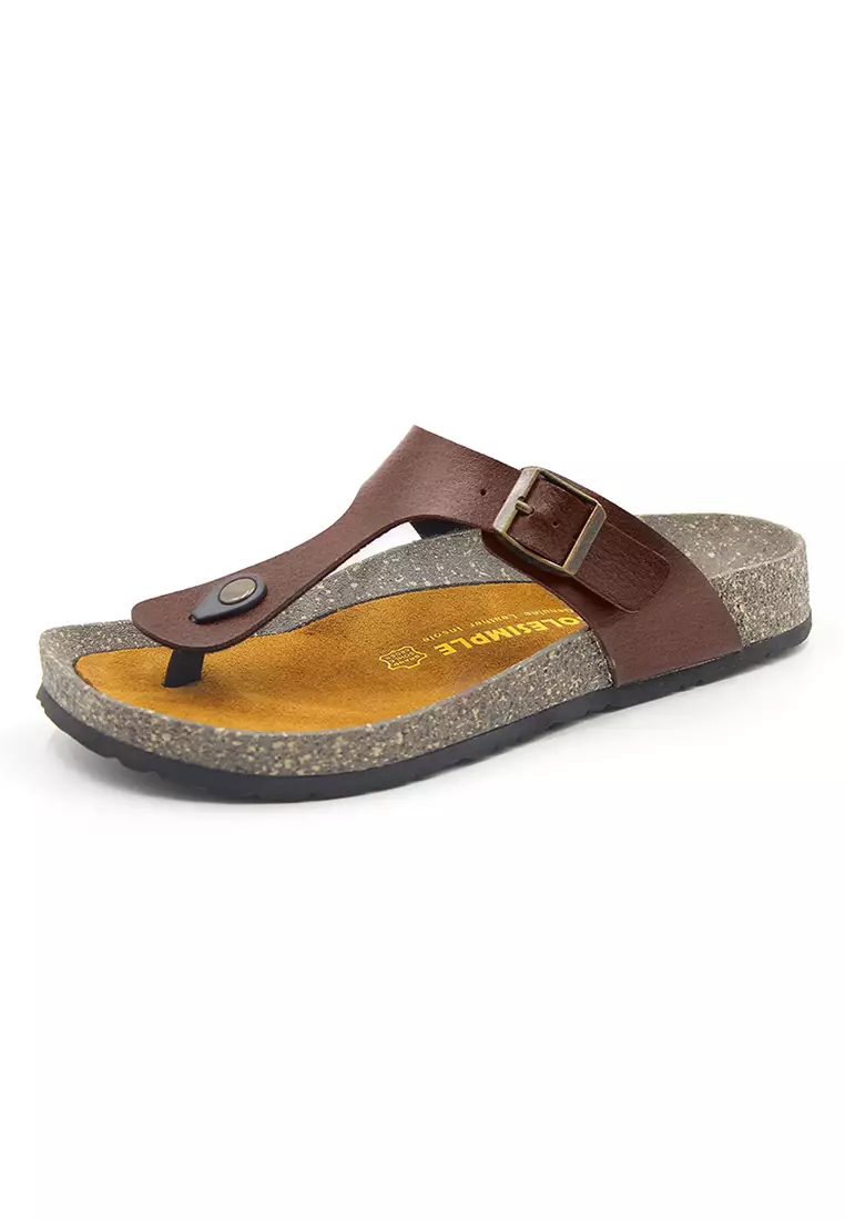 Rome - Red Leather Sandals & Flip Flops & Slipper