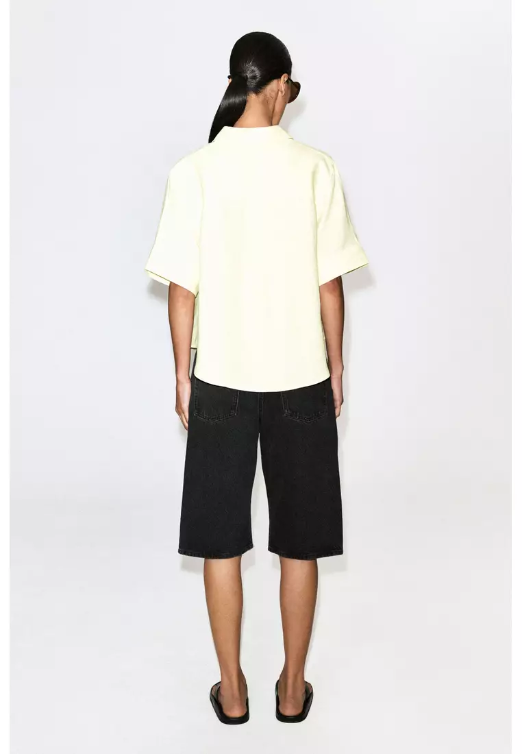OVERSIZED SHORT-SLEEVED LINEN SHIRT