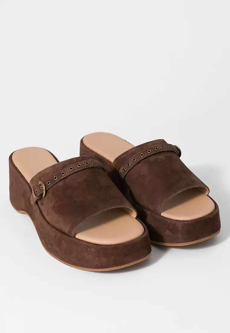 Suede Platform Mules