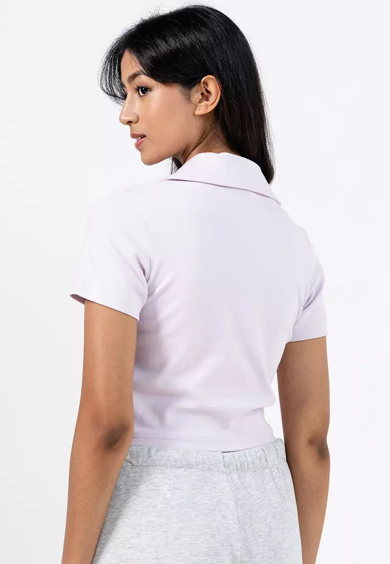 Sportswear Women's Tight Short-Sleeves Cropped Polo Top