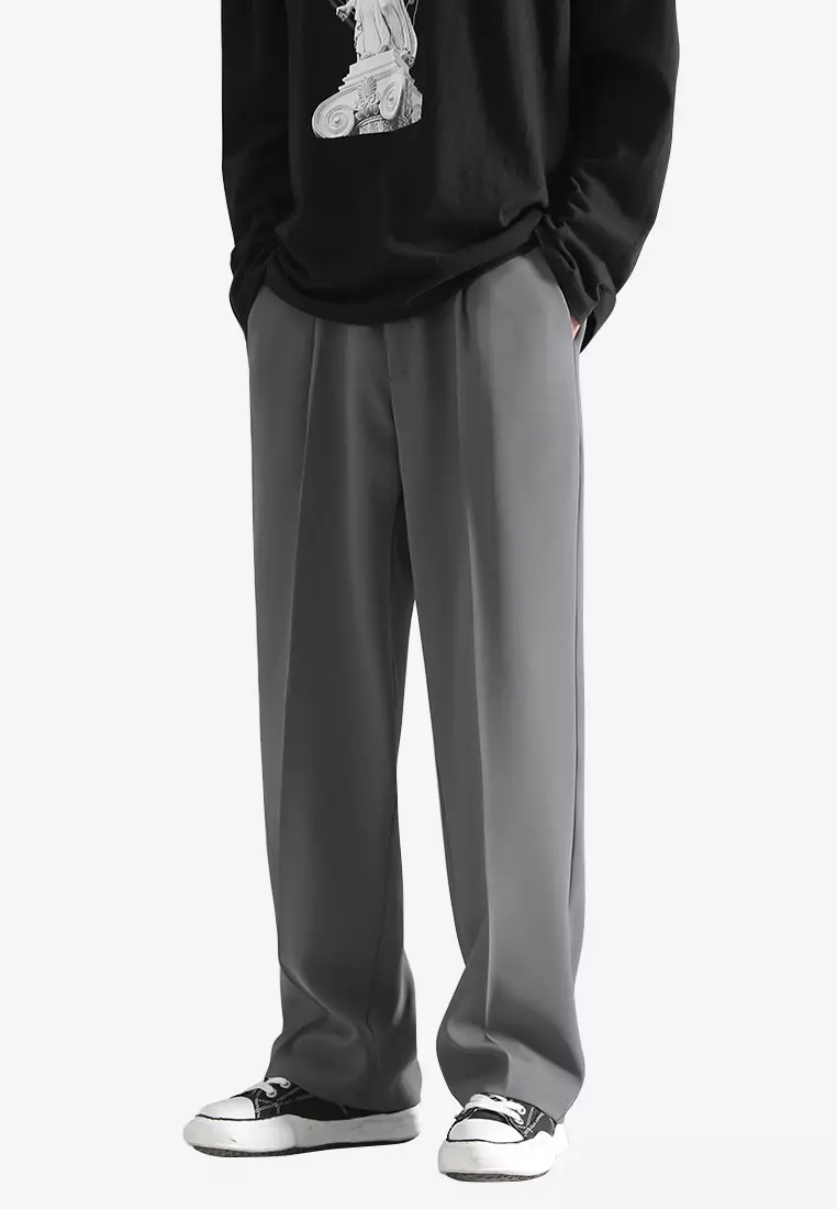 Buy hk ehunter Men s Summer Casual Plain Straight Loose Trousers