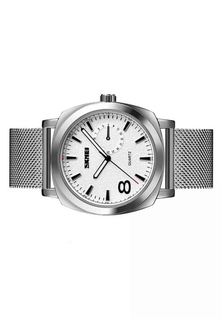 Jam Tangan Casual Analog Pria Strap Tali Material Stainless Steel PR44 ORIGINAL