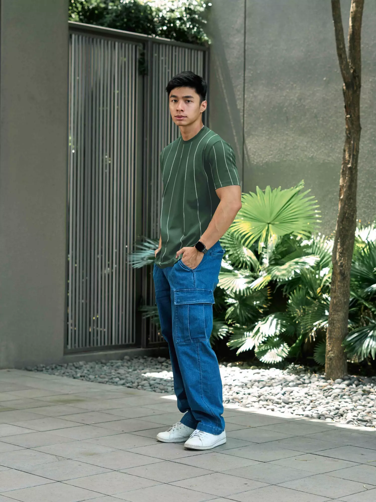 Kale Uranus Green / Cotton Cloudy / Kaos Boxy Fit / Kaos Korea / Atasan Kaos Pria / Kaos Basic Pria