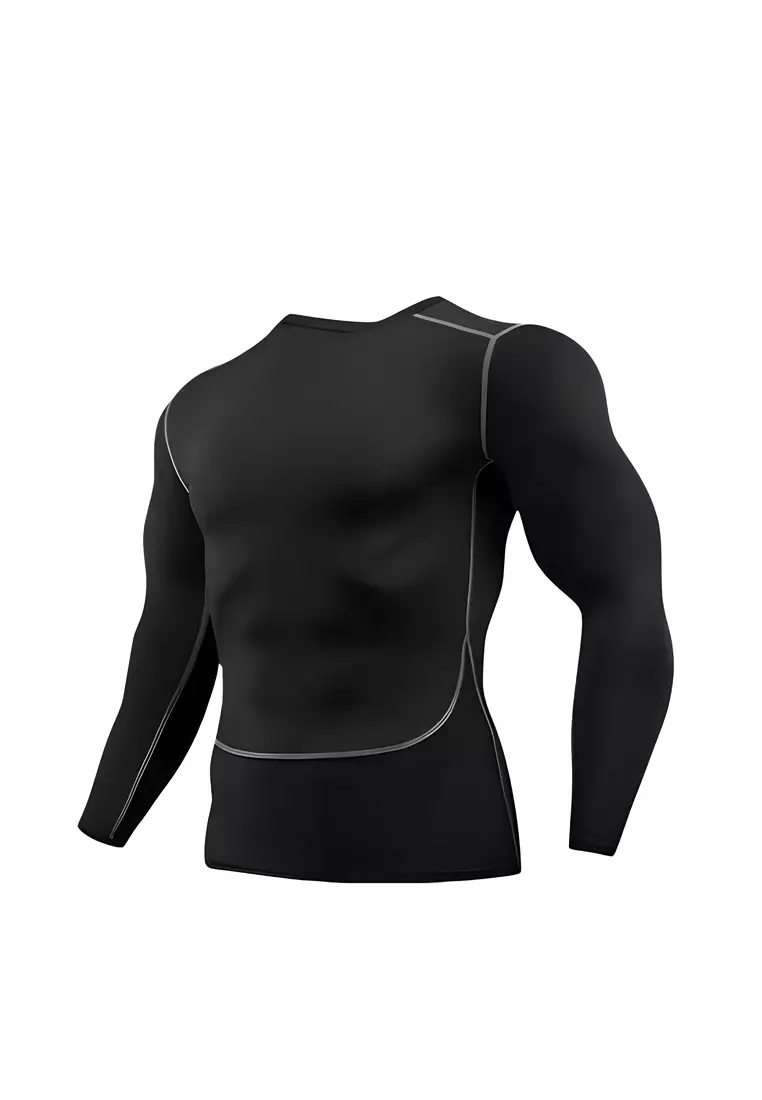 Zean Kaus Celana Pria Long John Tracksuit Workout Quick Dry Sporty Material Polyester ORIGINAL - Black