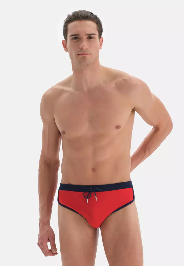 Red sale swim briefs