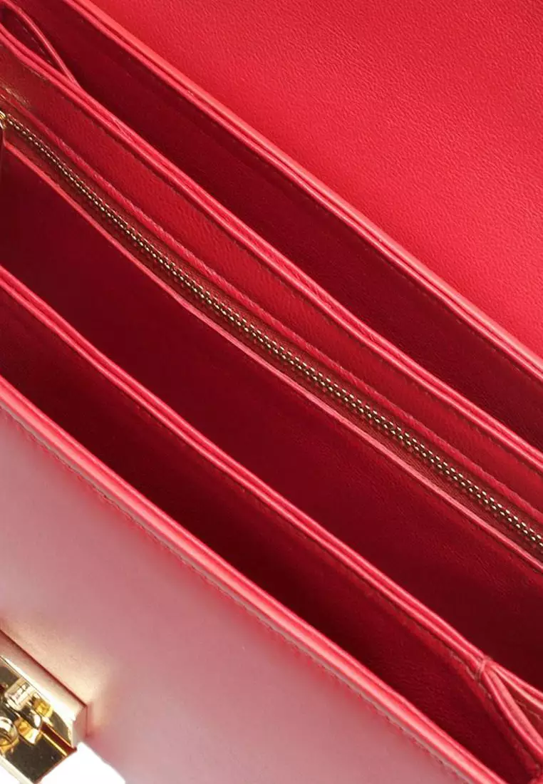 Medium C Crossbody Bag for Women in Red