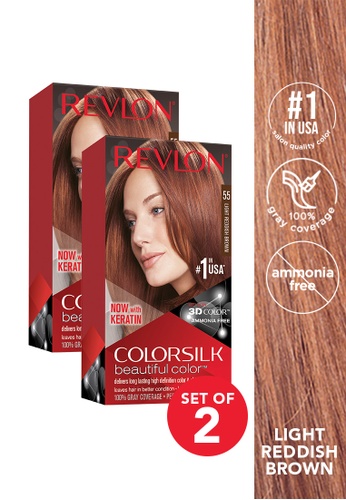 REVLON Colorsilk Beautiful Color Permanent Hair Color Duo (Light Reddish  Brown) | ZALORA Philippines