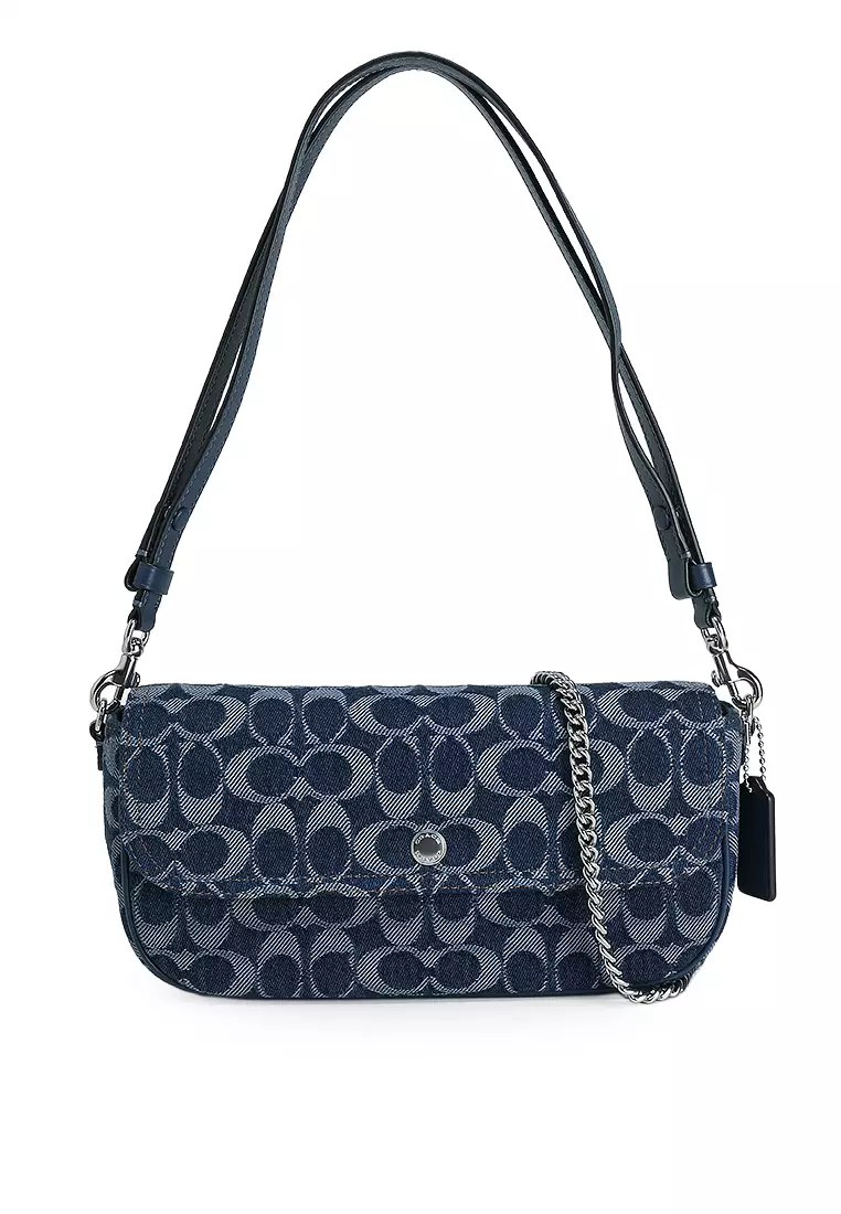 Brook Flap Chain Bag In Signature Denim (ct)