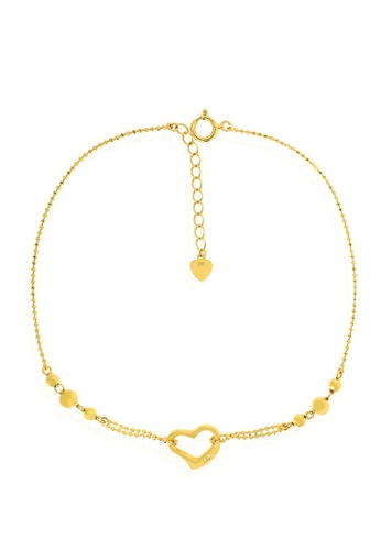 DS Jewelry gold SDAT-017: 18K-YG Ball with Heart Anklet D83F5AC71B729AGS_1