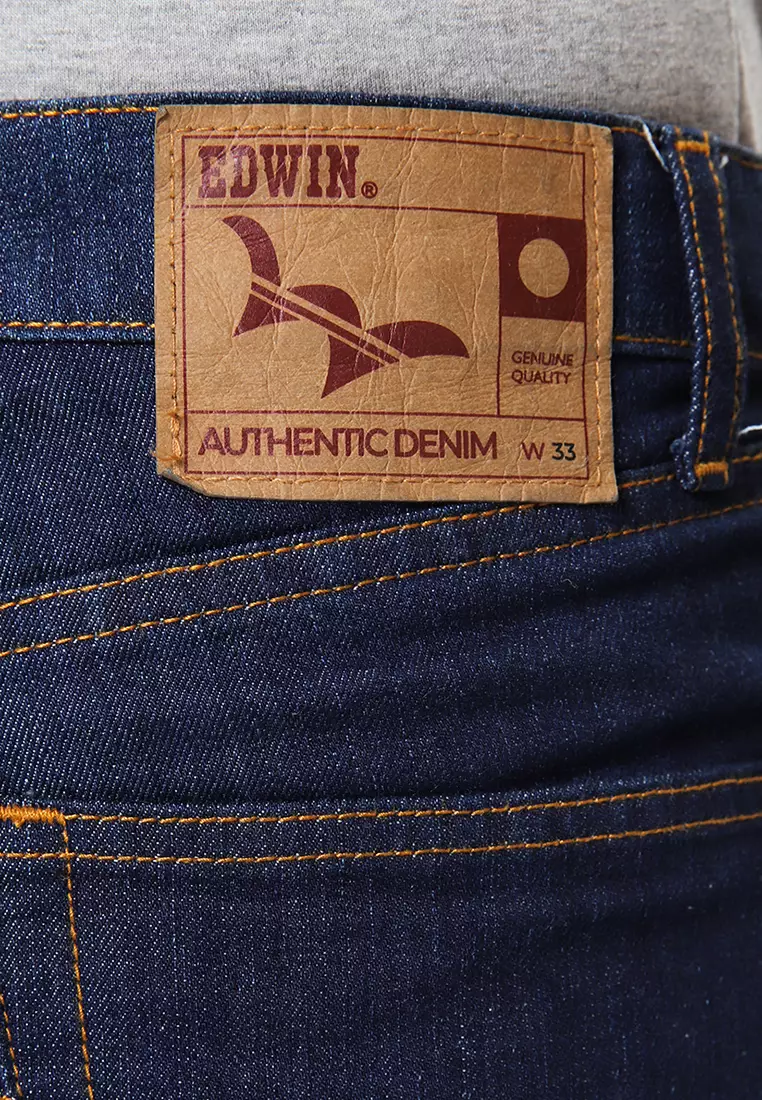 801 Reguler Fit Slub Jeans Dark Blue Indigo - Celana Panjang Denim Pria