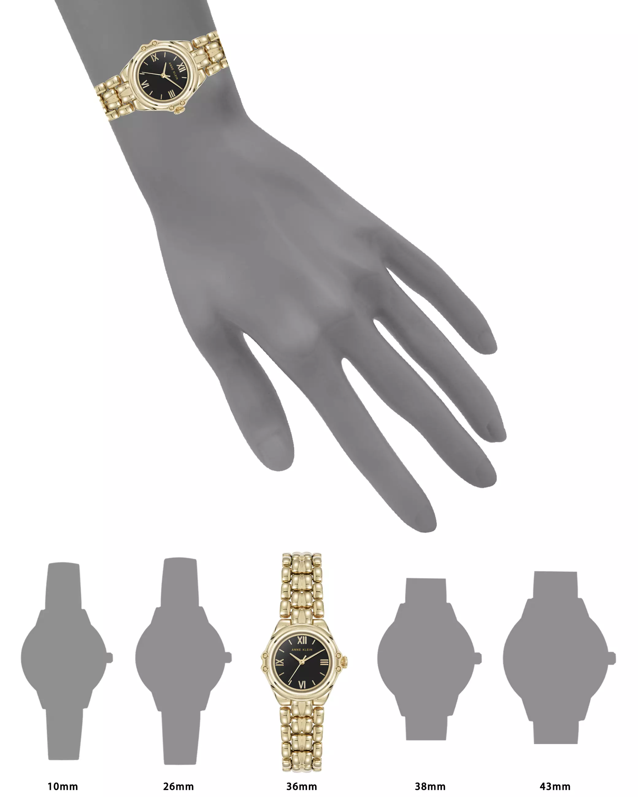 ANNE KLEIN Jam Tangan Wanita Analog AK-5362BKGB