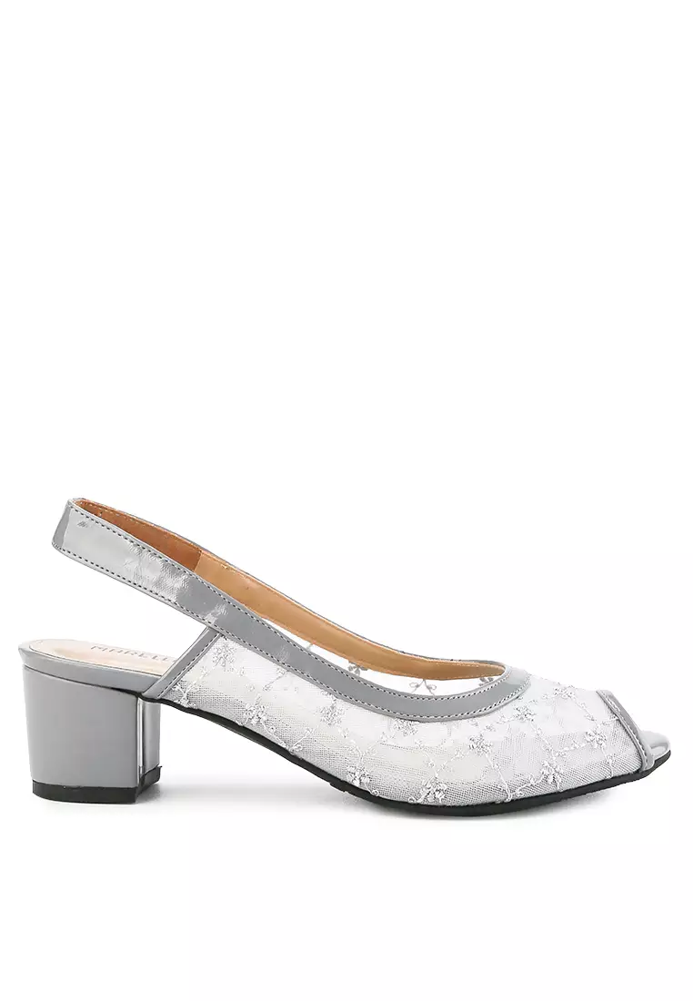 Sena Sepatu Sandal Mesh Wanita Hak 5 cm